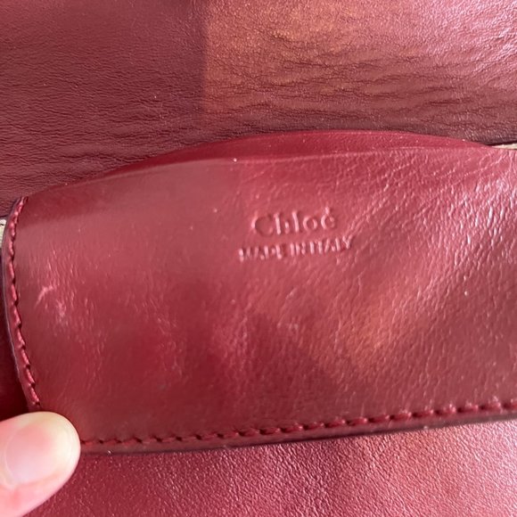 Chloe mini faye bag #crossbody Burgundy - Picture 5 of 5